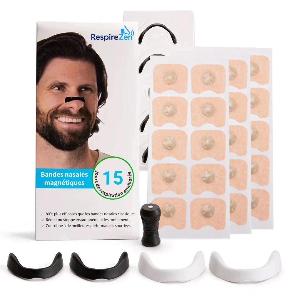 Kit de bandes nasales magnétiques Respire Zen